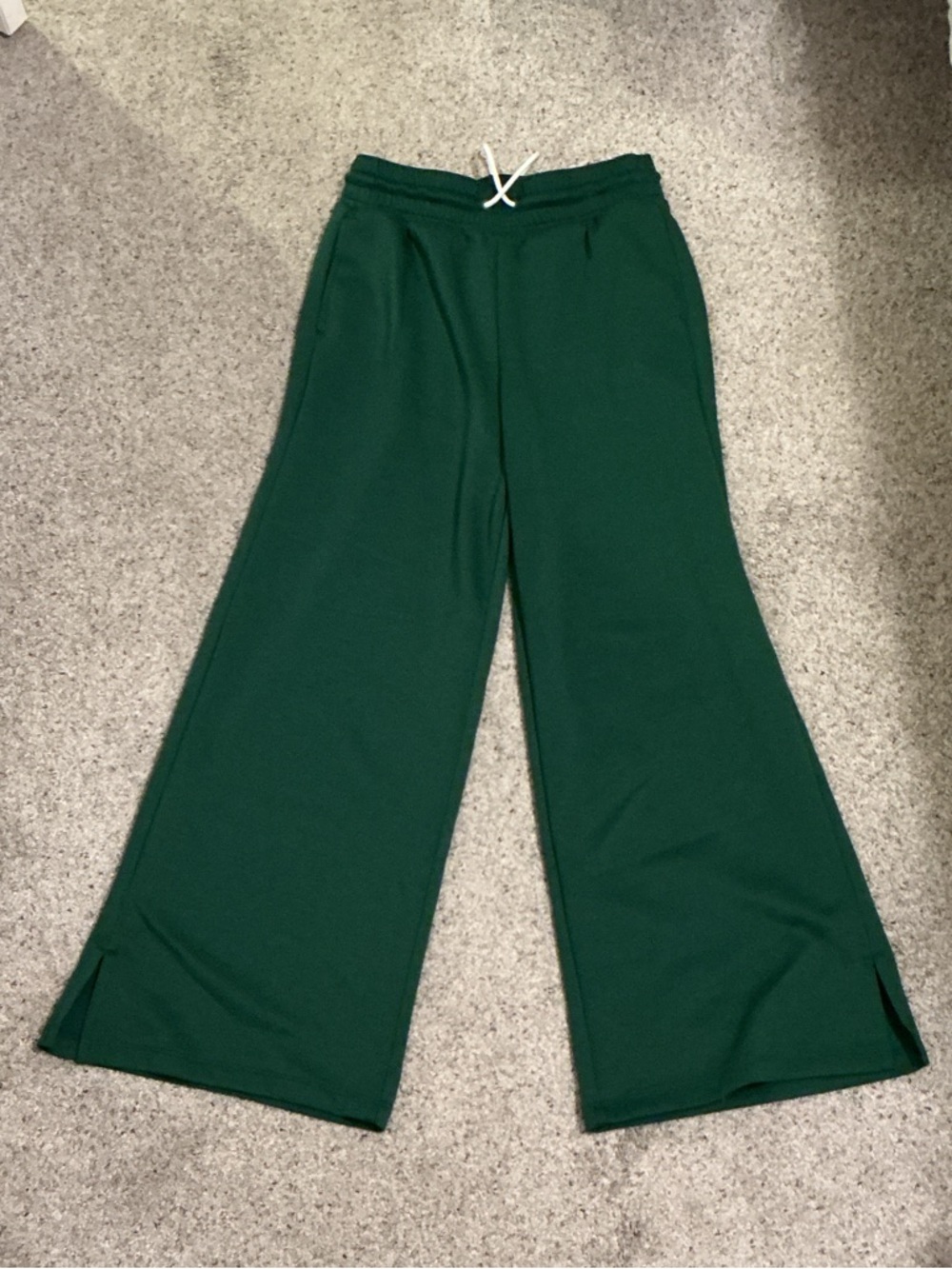 New Zenana Wide-Leg Scuba Pants ~ Green